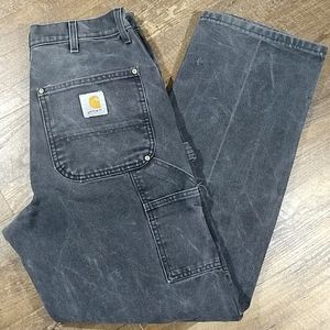 Carhartt Mens Black Wash Jeans Sz 30 x 30 Aged